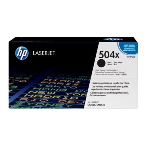 HP toner cartridge CE250X, 504X black (high capacity)