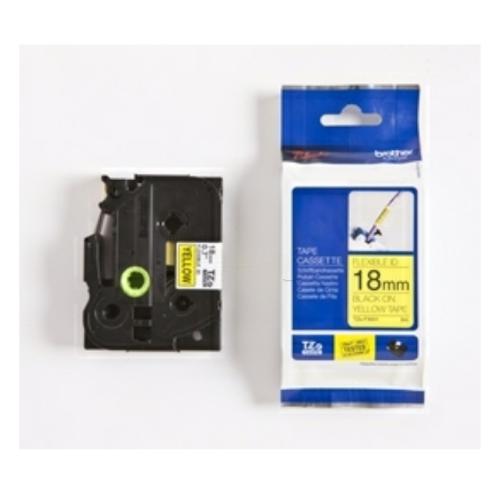 Brother tape TZEFX641 black on yellow, 18mm, flexible laminated