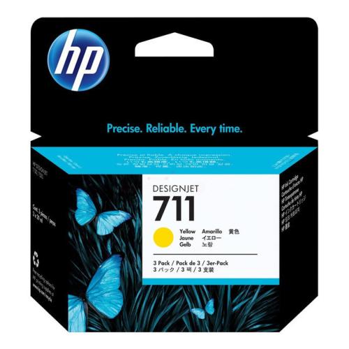 HP printcartridge CZ136A, 711 yellow